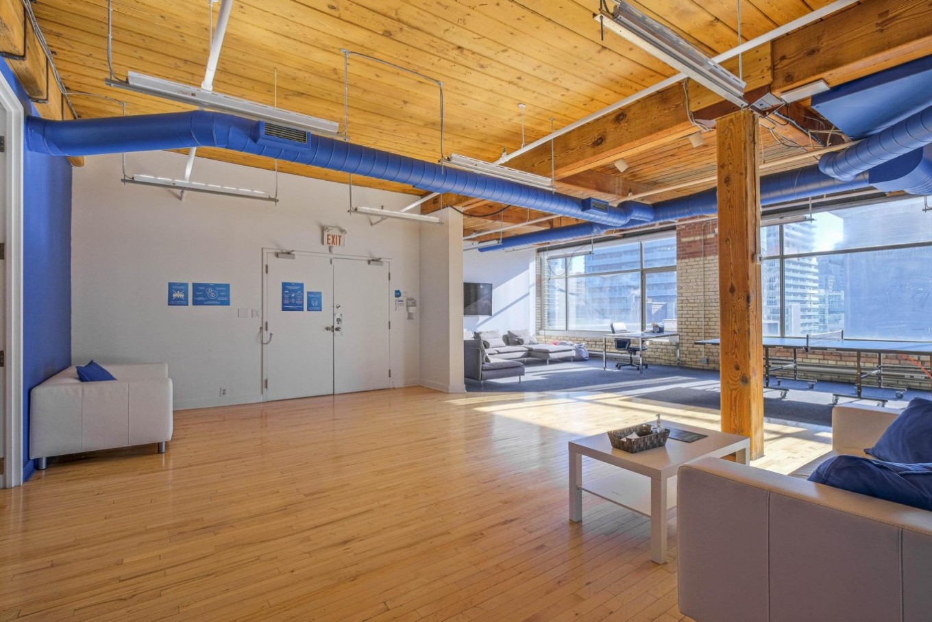 Bright brick and beam space